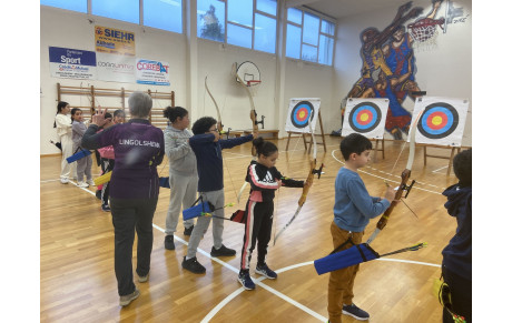 Tir à l'arc à l'école des Vosges